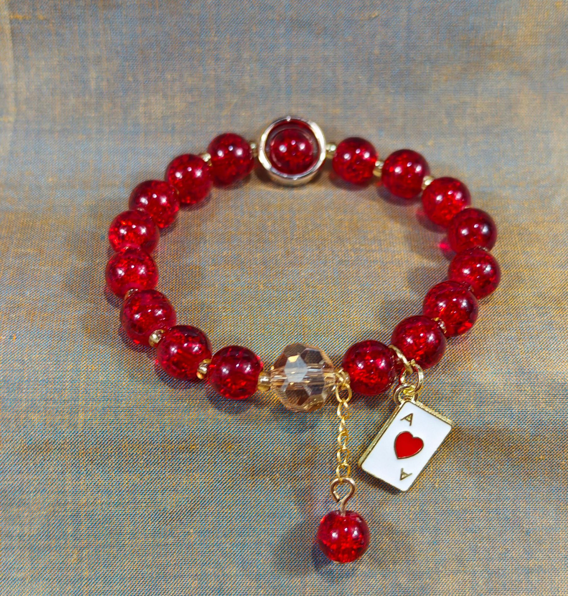 Las celebridades de Internet retro transfronterizas suelen ser todo-fósforo pulsera elástica de estilo ins simple pulsera de moda de lujo ligero, joyería de temperamento