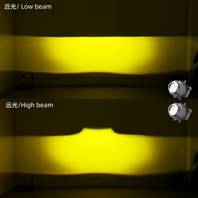 3 pulgadas lámpara de niebla LED lente de doble luz luz ultra brillante luz blanca oro transformación de lente láser universal para automóviles image 8