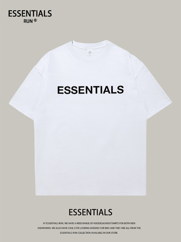 Essentials Summer Men's Clothing Heavyweight Short-Sleeve Pure Cotton Loose Couple's T-Shirt Trend Brand Instagram Same Style Quality