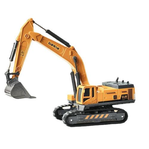【Children's Toy 1 Alloy Engineering Truck Excavator Toy Car Boy Model Inertia Stirring Truck Hoist】