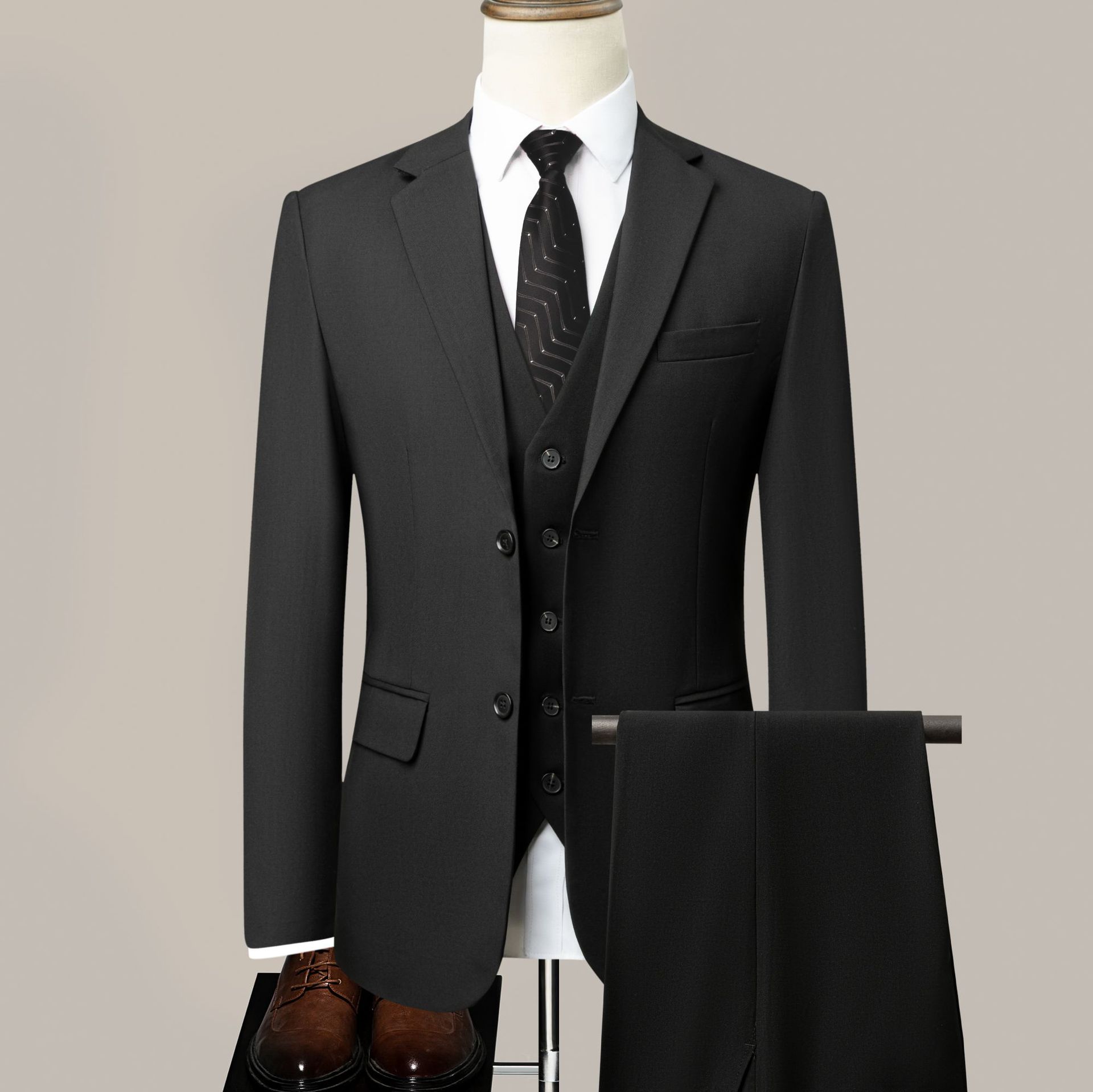 Business formal suit for men, groom's tuxedo, groomsmen's attire, college student suit, men's high-end professional attire