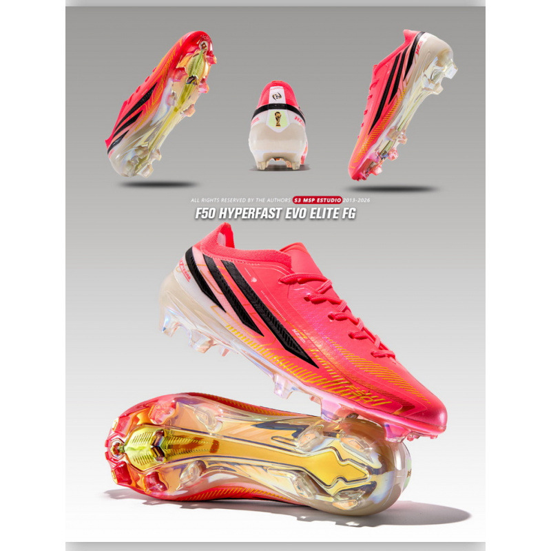 Tenis de Fútbol F50 con Tacos Galvanizados de TPU y TPR para Pasto Natural Duro