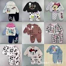 跨境外贸原单ZA&HM工厂货童装品牌儿童卫衣套装男女童秋冬混