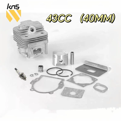 Lawn Mower 43Cc 52Cc 40-5 Cylinder Assembly Replaces 44-5 Cylinder Spark Plug Piston Gasket Assembly (Otbiçən başlıqları) - 43cc-40mm-components