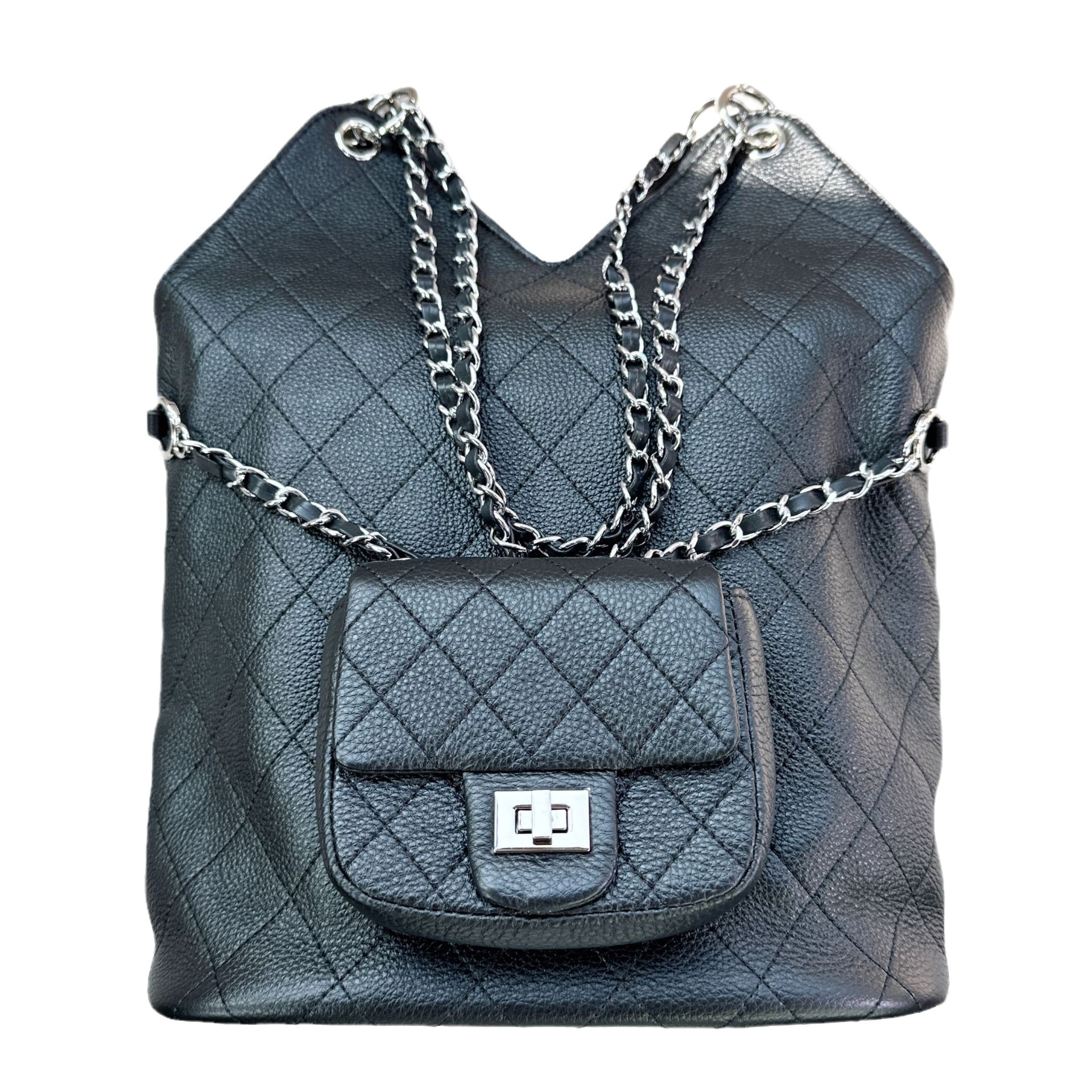 Sac à main en cuir de vache, couche de tête, petit treillis de diamant parfumé, chaîne, grande capacité, épaule pour les déplacements, nouvelle collection 2024_voghion.com