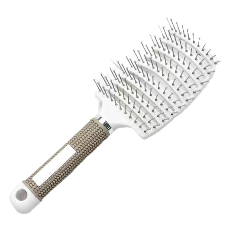 Красная пушистая большая изогнутая расческа для волос Массажная расческа для мужчин и женщин