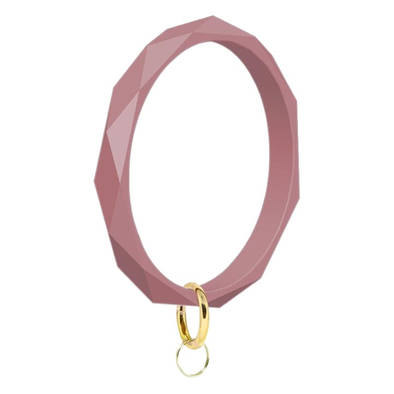 Pulsera de silicona de diamantes de Europa y América llavero pulsera de silicona geométrica Cadena de Suministro de puestos pulsera de silicona