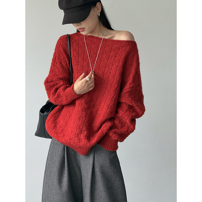 Juzhi Autumn New Arrivals: Korean-style Retro Pullover Top, Solid Color Long-Sleeve Sweater for Women, 615