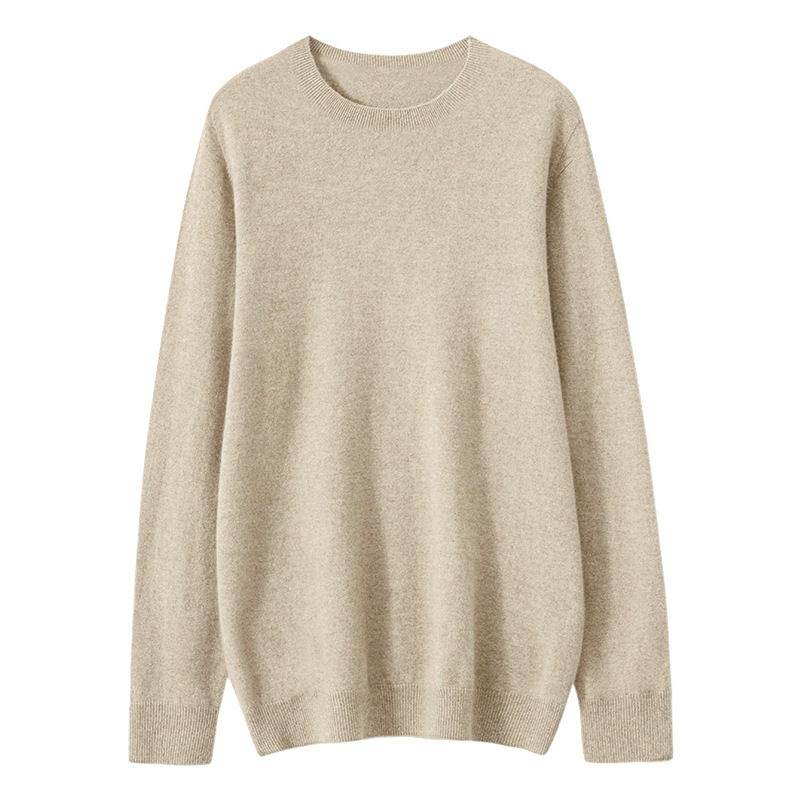 シームレス一線成衣100純ウールセーターシンプル丸首男性セーター大サイズビジネスニットシャツ