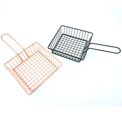 西式美式鐵藝油炸小吃筐西餐籃薯條籃炸雞筐濾油籃創意餐具水果盤