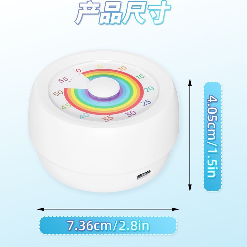 キッチンタイマー専用磁気子供タイマー手動回転60分可視化機械タイマー|undefined
