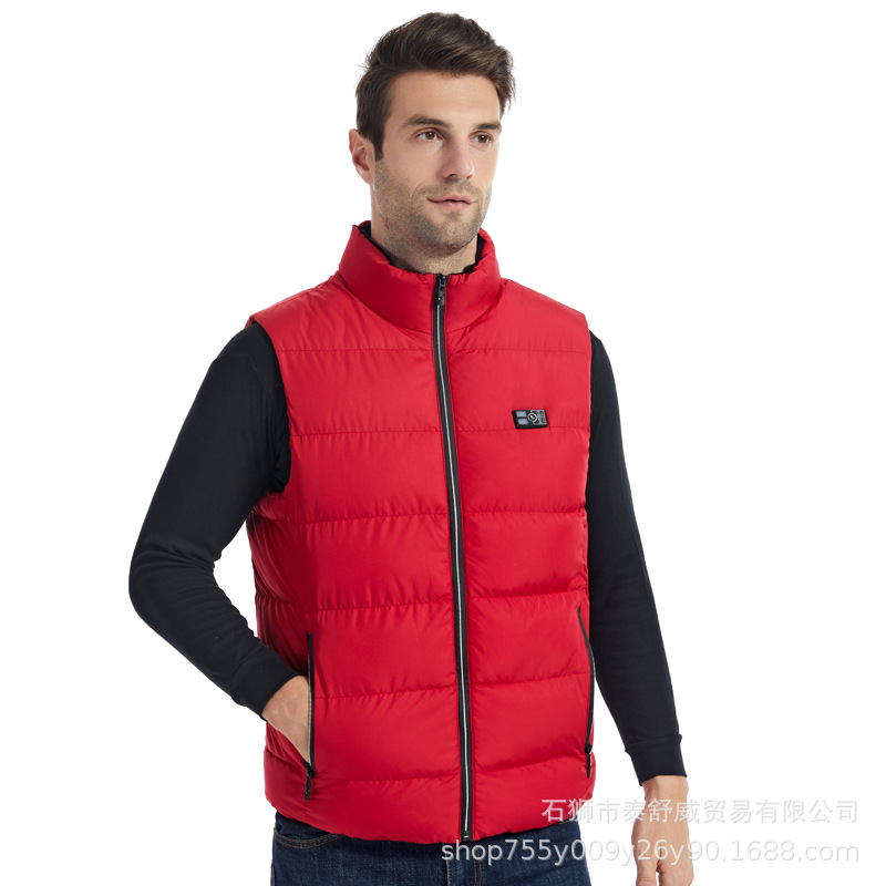 Chaleco calefactor inteligente de invierno Chaleco calefactor eléctrico Chaleco calefactor recargable y frío Ropa calefactor de cuerpo completo Chaleco calefactor masculino y femenino