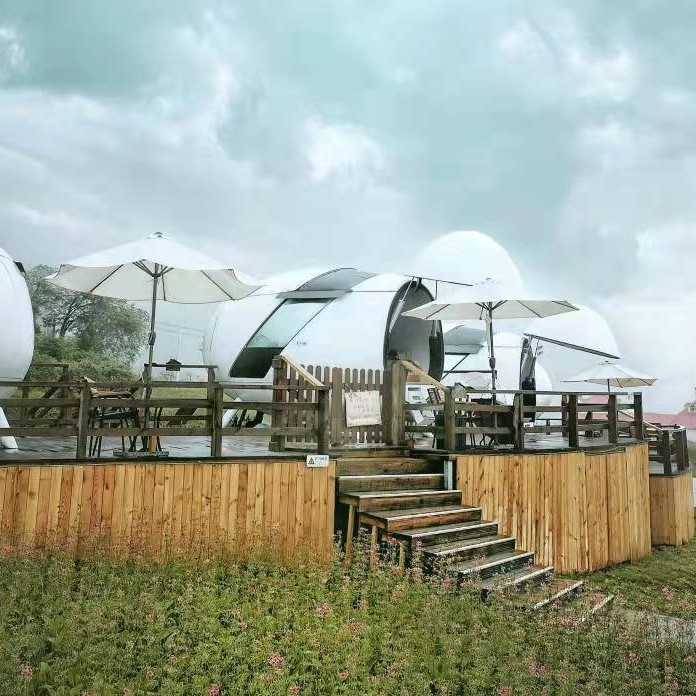 Tecnología de cápsula espacial transfronteriza, casa de huevos móvil, casa de familia, área escénica al aire libre, alojamiento en campamento, villa, hotel, fabricante de habitaciones cápsula