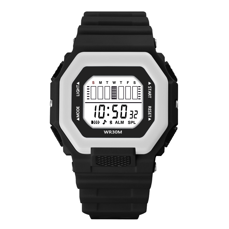 Nuevo reloj electrónico cuadrado de la escuela secundaria hombres y mujeres multifunción sincronización alarma luminosa reloj electrónico fábrica al por mayor