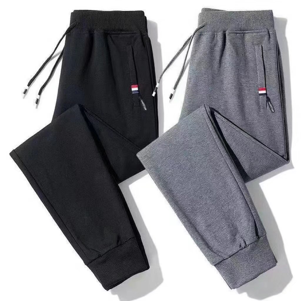 Men's autumn trousers for leisure with zipper