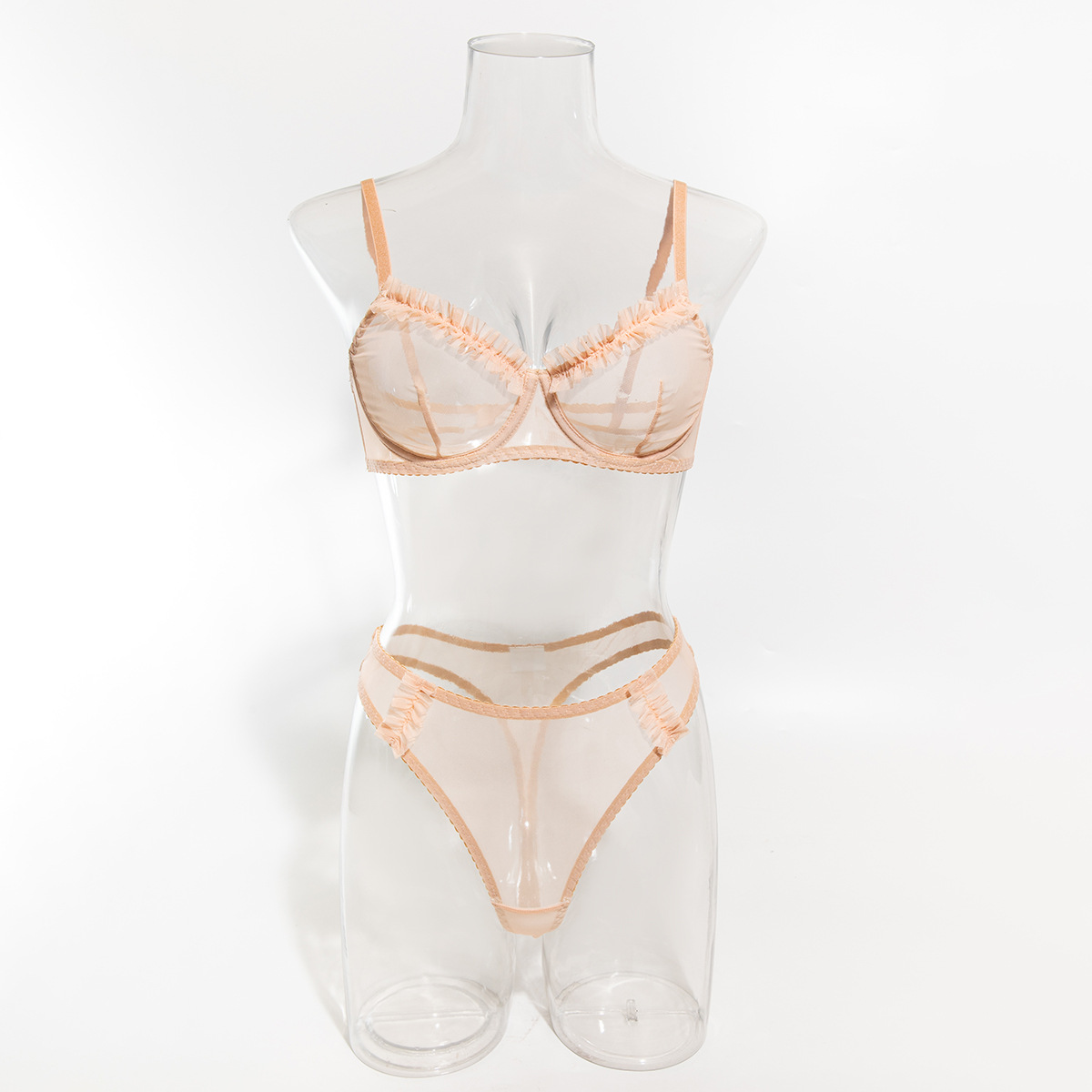 63g Weight Sexy Feel Of Sensation Bra&Panty Set Bra Category Polyester Fabric Type Gather, Breathable Function Solid Color Pattern 3/4 Cup Bra Cup All Seasons Season Simple Style Style Solid Color Sexy Gather Breathable Bra&Panty Set 19