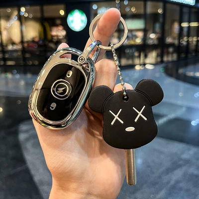 Case Buckle, Car key bag - electric-car-h-aurora-silver-black-door-key-set