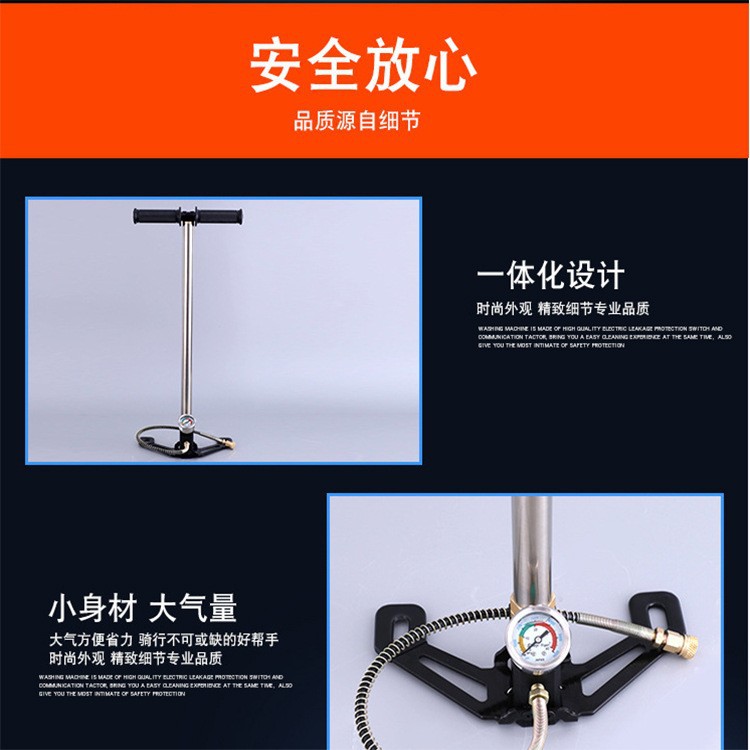 Bomba de alta presión HOTDIVE 30mpa bomba manual de acero inoxidable plegable de tres niveles refrigerada por agua de gran medidor 40mpa