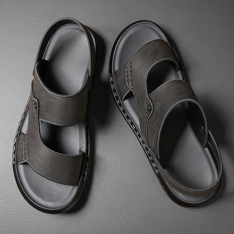Sandalias para hombre verano nuevo estilo transpirable conducción exterior deportes ocio zapatos de playa antideslizantes resistentes al desgaste zapatillas ligeras y cómodas