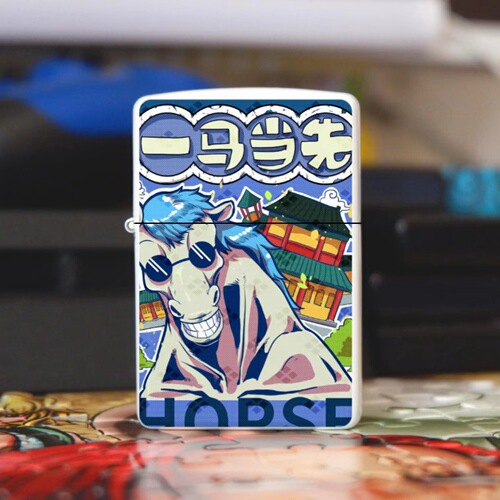 Metal Chinese Zodiac Candles Cigarette Lighter with Lucky New Year Messages, Windproof Kerosene Cigarette Lighter, Supports Dropshipping