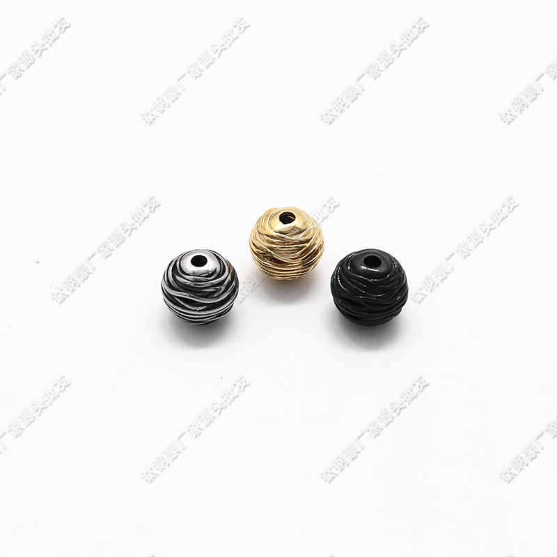 316 Stainless Steel Accessories Spacer Beads Jewelry Retro Cut Out Round Beads Spacer Beads Bead Accessories Beads Factory Wholesale