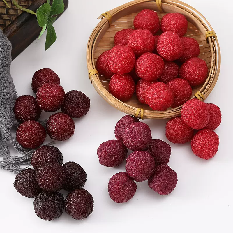 仿真杨梅模型塑料假杨梅水果店橱柜装饰摆设摆件摄影道具早教玩具