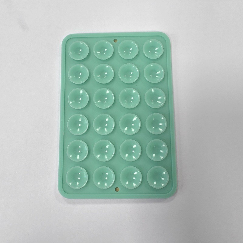 Funda de silicona antideslizante con ventosas para teléfono, 24 piezas en stock, soporte portátil móvil para teléfono, cuadrado, de silicona de una sola cara.