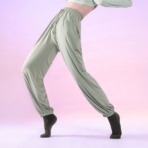 Modern dance pants for men and women, training pants, lantern pants, hemmed pants, sports radish pants
