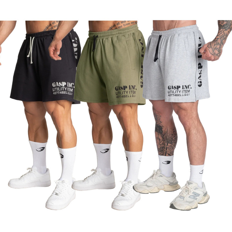 GASP fitness bodybuilding summer new sports running basketball ultra short muscle waffle shorts one-piece delivery