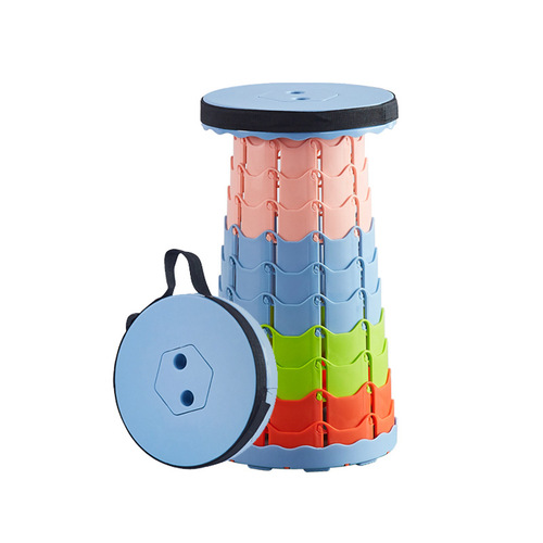 Portable folding chair, plastic stool, wholesale small bench, household Mazar telescopic stool, folding stool, low stool, shoe changing stool