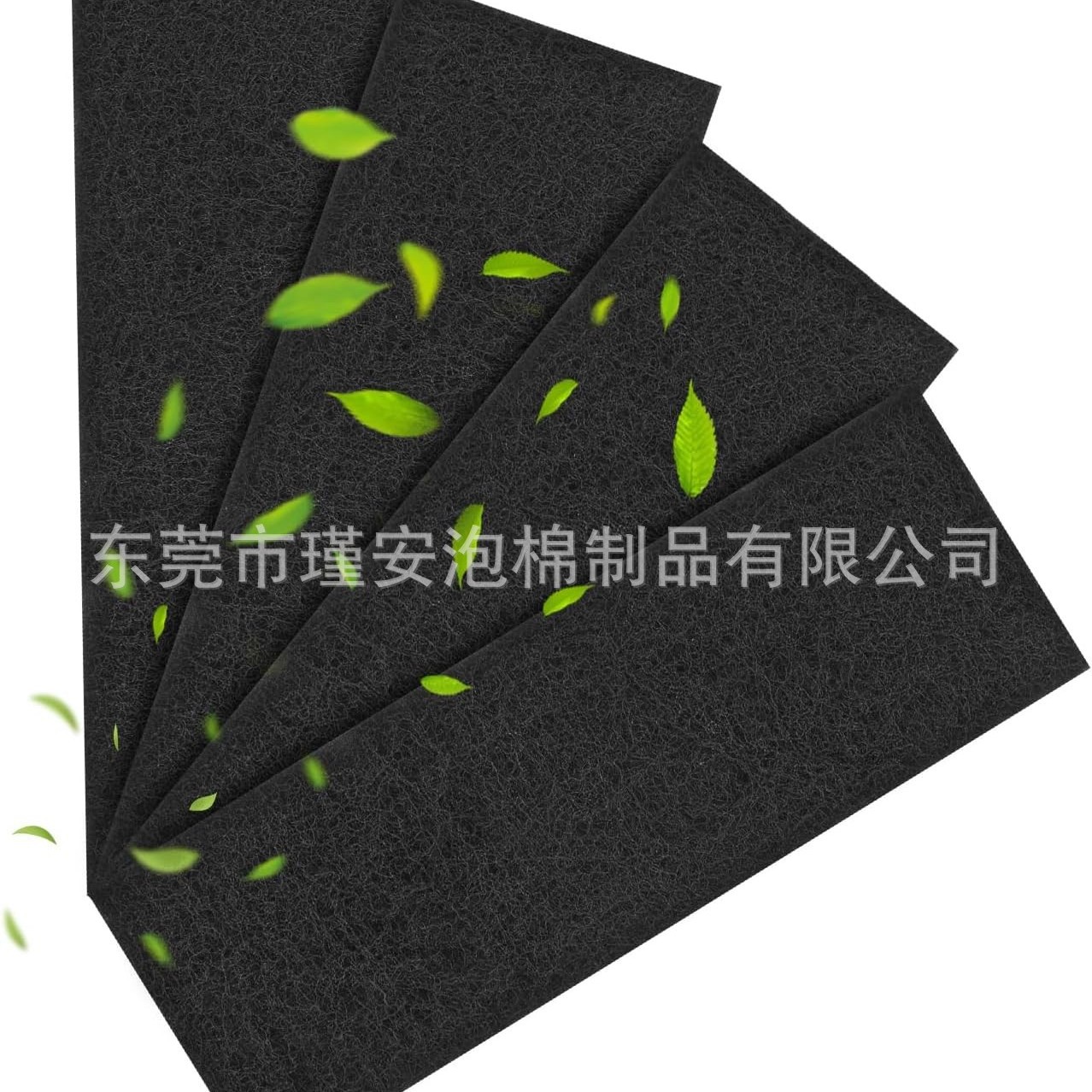4 件装碳过滤器黑色活发性碳纤维,猫砂箱替换机器人吸收宠物异味