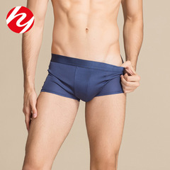 Men's High-End Silk Straight Leg Briefs Comfortable Breathable Large Size Mid-Thigh Skin-Friendly Mulberry Silk Underwear Factory Direct Supply