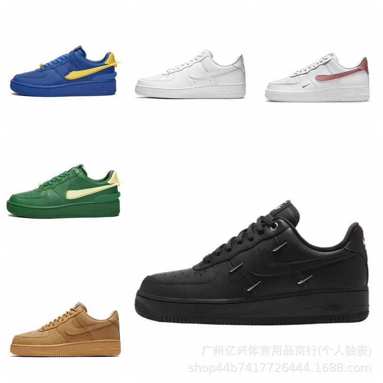 Putian Shoes Af1 First-Layer Leather High Version Air Force One Casual Sneakers Men's and Women's Sports Shoes Men's White Shoes