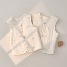 宝宝马甲春秋新生儿背心夹棉保暖外套儿童纯棉外穿男坎肩婴儿马夹