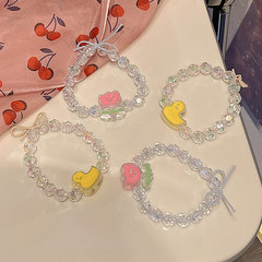 Duck Flower Yellow Tulip Couple Exclusive Double-Use Headband Cute Hair Tie for Boyfriend