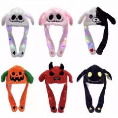 ハロウィン漫画帽子面白い耳移動帽子ぬいぐるみウサギの耳発光ホリデー帽子卸売