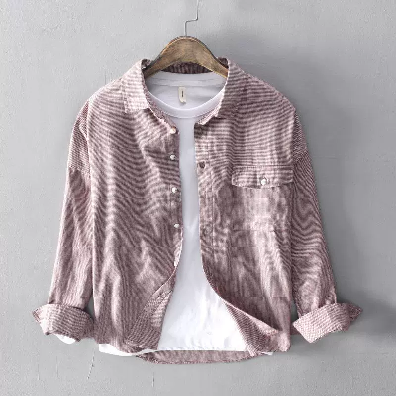 508 простая свободная Вельветовая рубашка Joker мужская повседневная клетчатая рубашка с длинными рукавами пальто поколение волос