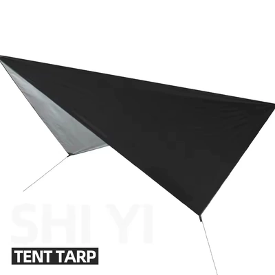 Avtomobil yan çətirləri: Canopy Waterproof Sunscreen Outdoor - silver-coated-black-230140cm