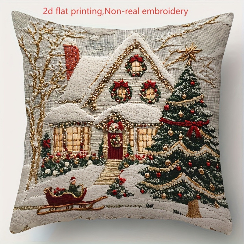 Navidad encontrada explosión abrazo funda de almohada festivales conejo alce decoración sofá atmósfera sensación de lino funda de cojín al por mayor image 6