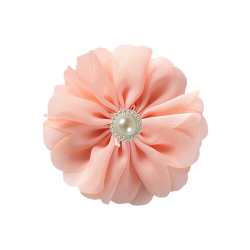 European and American 7cm DIY jewelry headwear handmade headwear wavy chiffon fabric flower clothing hair accessories without hair clips
