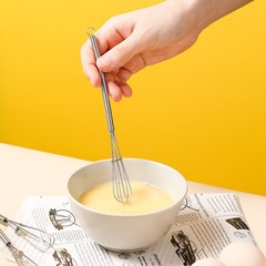 Mimu 4629. Mini egg beater small lightweight stainless steel cream whipping foamer stirring rod manual