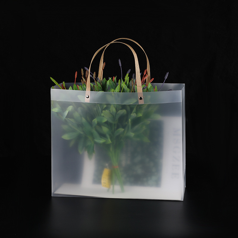Bolsas de tela transparentes esmeriladas para tiendas de ropa, recuerdos de boda, bolsas de regalo de Navidad con impresión de logotipo, impresión personalizada, disponibles en stock.