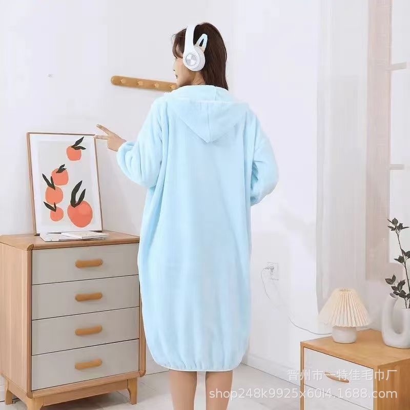 새로운 산호 양털 목욕 원피스 가을과 겨울 긴 소매 목욕 가운 남녀 커플 목욕 목욕 목욕 목욕 목욕 목욕 타월 부드러운 흡수제