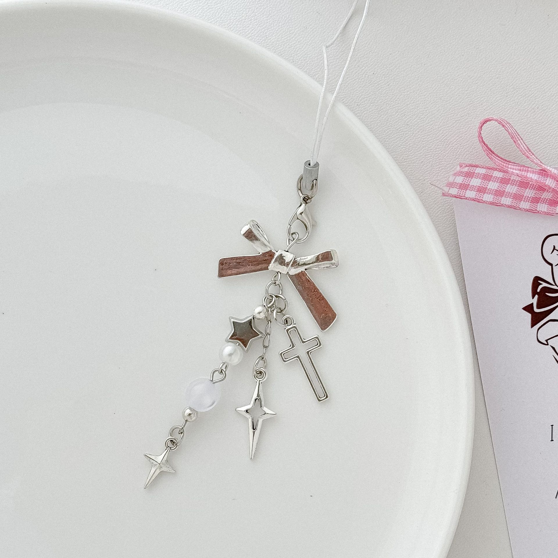 Creative Ins Style Mobile Phone Hanging Chain Cross Bag Hanging Student Schoolbag Hanging Ornaments for the Camera Pendant