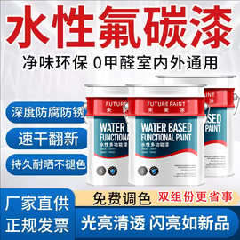 水性氟碳漆双组份铁栏杆外墙翻新镀锌管不锈钢防锈防腐工业金属漆