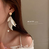 Silver needle, advanced brand earrings, silver 925 sample, flowered, high-quality style, wholesale