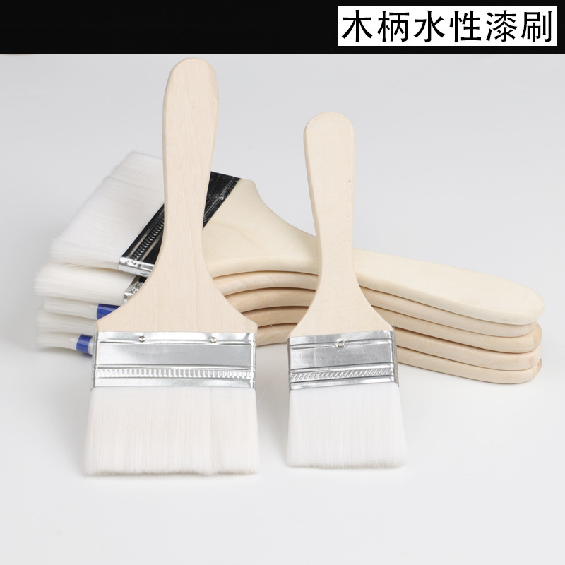 厂家批发加长木柄水性丝刷 水性漆油漆刷软毛 乳胶漆毛刷细毛丝刷