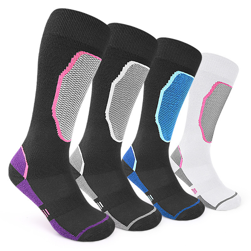 Ski Socks Outdoor Sports Quick-Drying Thickened Hiking Socks Towel Bottom Non-Slip Long Tube Sweat-Absorbent Breathable Warm Socks