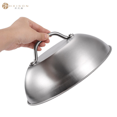 304 stainless steel barbecue pot cover cross-border 9-inch round arch teppanyaki cover steak anti-scalding cover outdoor BBQ barbecue cover