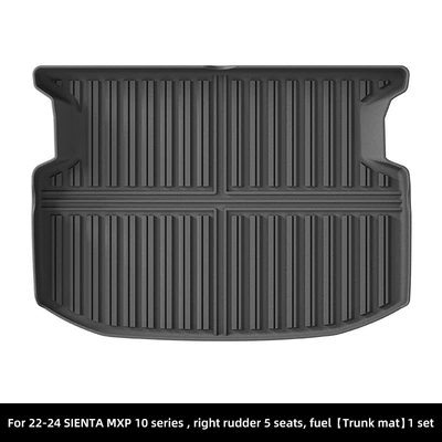 Trunk Mat, Trunk Mats Tpe Rear Bucket - 22-24-toyota-sienta-mxp-10-series-trunk-mat-five-seatsright-hand-drivefuel-black